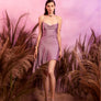 Drop Collar Asymmetric Dress
