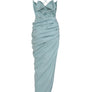 Sleeveless Cowl Neck Draped Dress with Bralette SS21