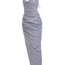 Sleeveless Cowl Neck Draped Dress with Bralette SS21