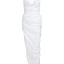 Sleeveless Cowl Neck Draped Dress with Bralette SS21