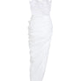 Sleeveless Cowl Neck Draped Dress with Bralette SS21