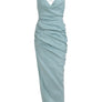 Sleeveless Cowl Neck Draped Dress with Bralette SS21