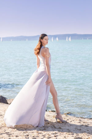 Sleeveless Jumpsuit with Detachable Long Skirt