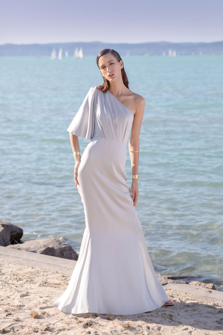 One Shoulder Dress with Girdle