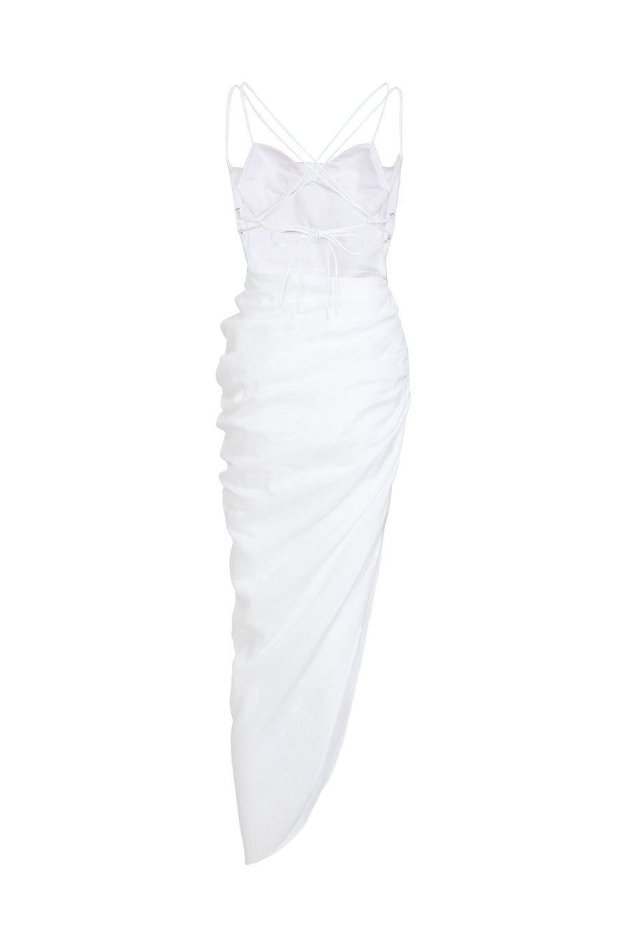 Sleeveless Cowl Neck Draped Dress with Bralette SS21